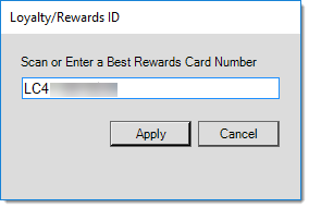 Loyalty/Rewards ID