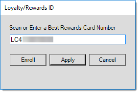 Loyalty/Rewards ID w/ Enroll