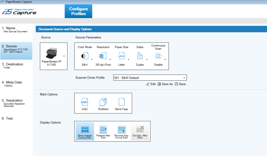 PaperStream Capture - 2. Source