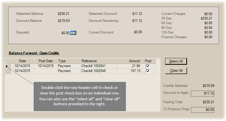 Main Menu > Receivables > Posting Main Menu > Receivables > Posting