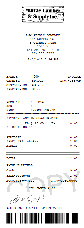 Documents > Point of Sale (PS) > PS Sale Invoices > Cash Ticket