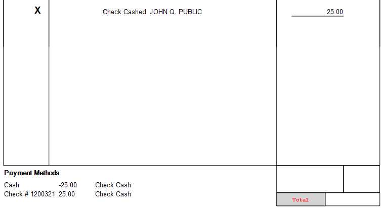 PS Payouts: Check Cashing