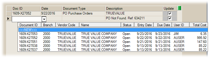 Main Menu > Purchasing > Vendor EDI