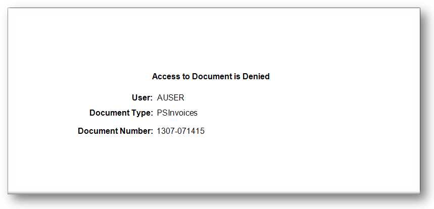 Denied Document