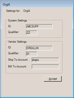 Main Menu > Maintenance > Database > Branches, EDI (Tab)