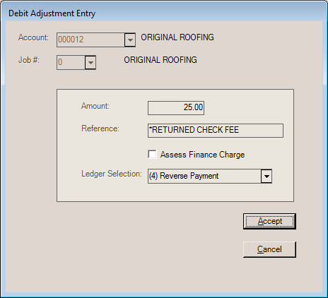 Main Menu > Receivables > Posting, Debit (F7)