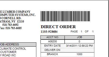 Direct Ship Order