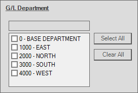 Main Menu > General Ledger > Reports (Various)