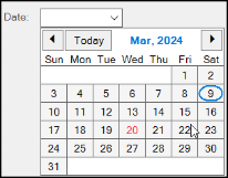 Date Selection