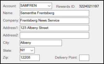 Main Menu > Point of Sale or Receivables > Database (or Inquiry) > Account