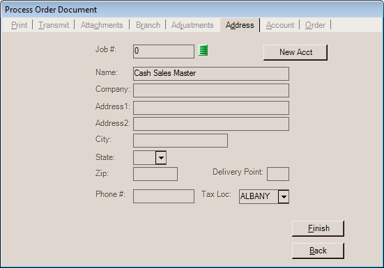 Address Tab