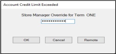 Account Credit Limit Exceeded