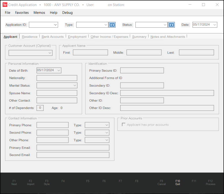 Receivables_Credit_Application