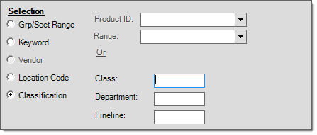 Reporting_Selection_Item_Classification