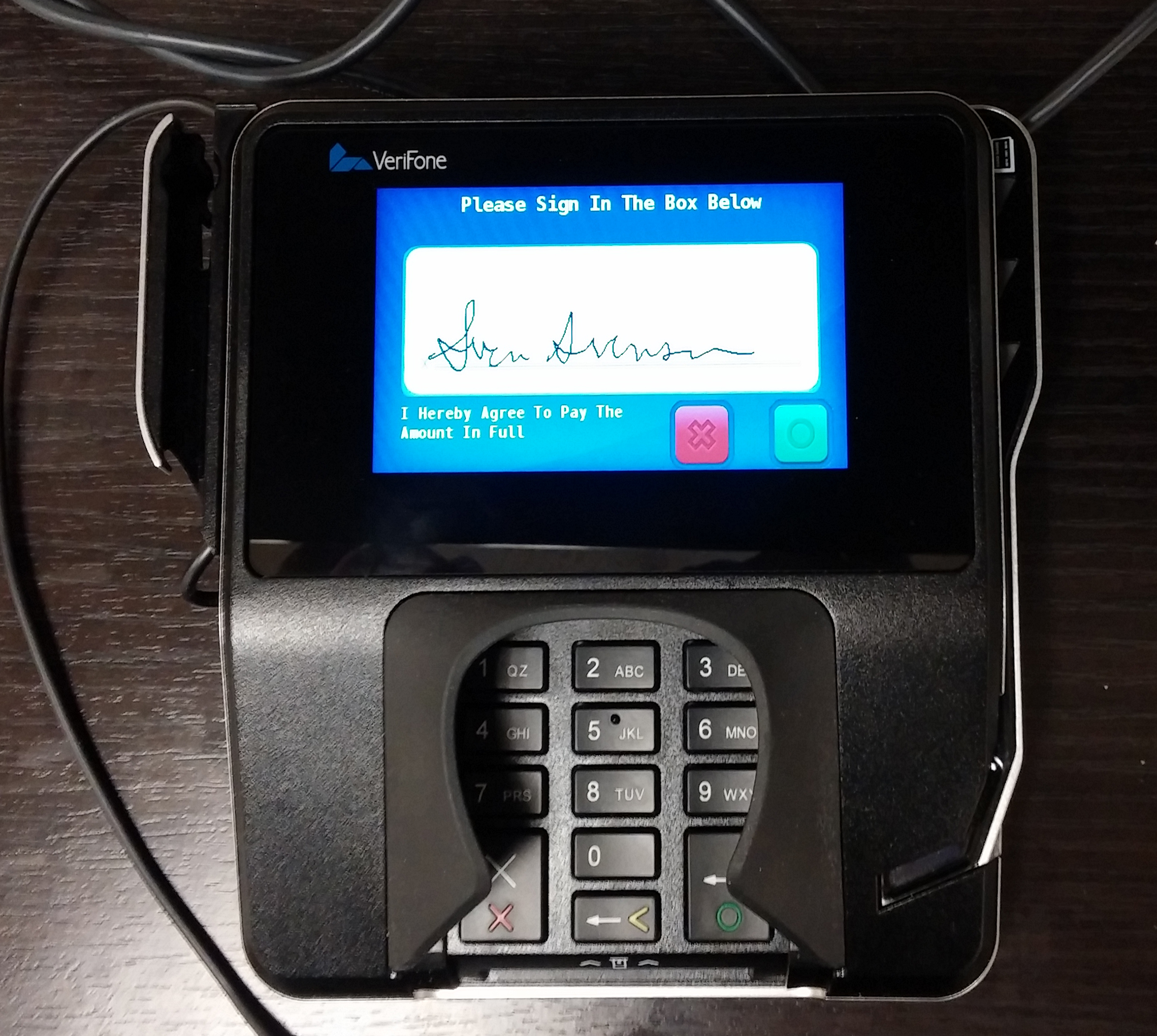 Verifone MX915 - Verifone Point (Please Sign)