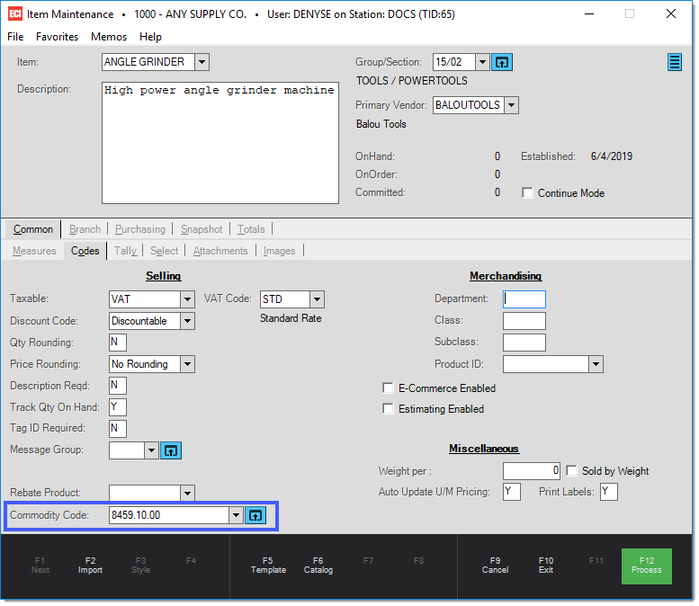 Customs_Manifest_ItemMaintenance