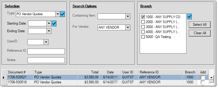 Document_Selection_PO_Vendor_Quote