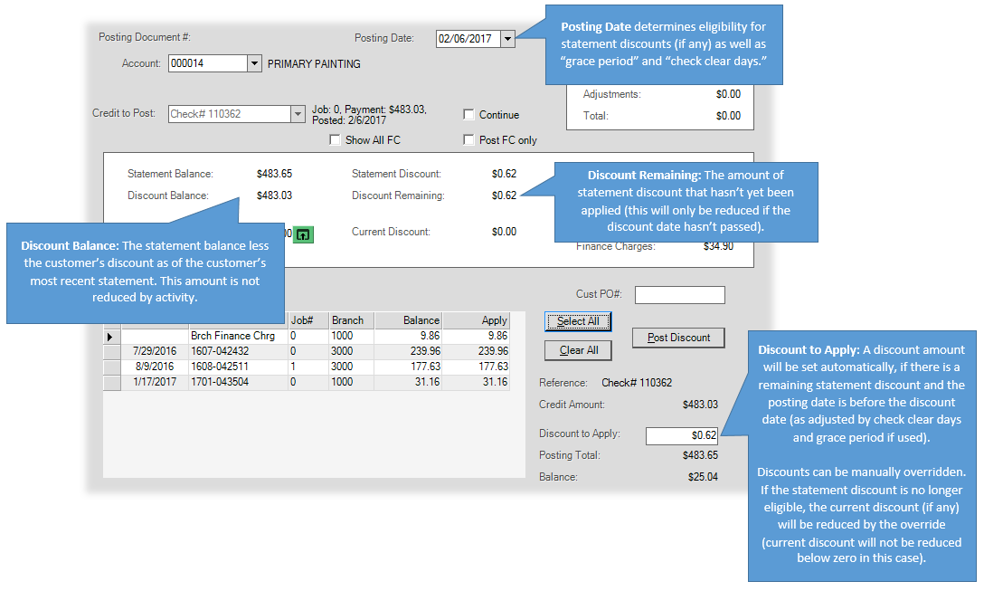 Main Menu > Receivables > Posting