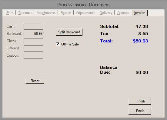 Process_Invoice_GlobalPayOffline