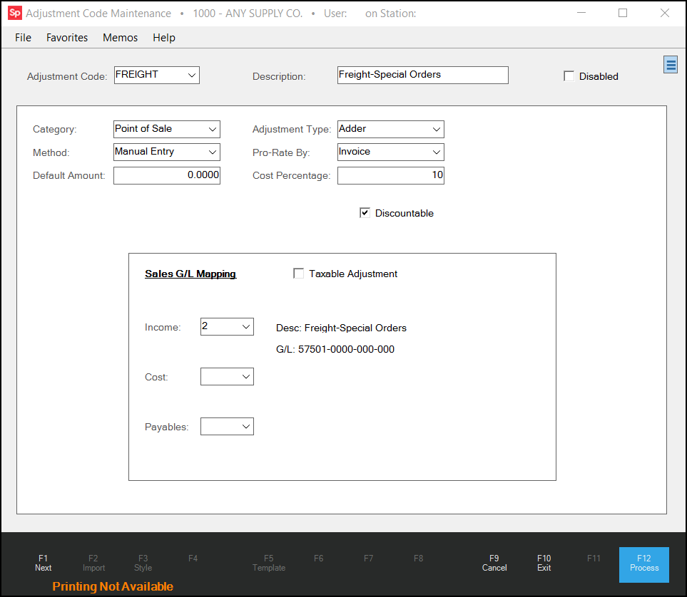 database-adjustment-code-point-of-sale