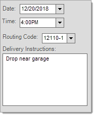 Delivery Options when DQ Delivery is enabled.