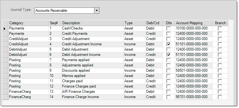 Main Menu > General Ledger > Database > System Journals