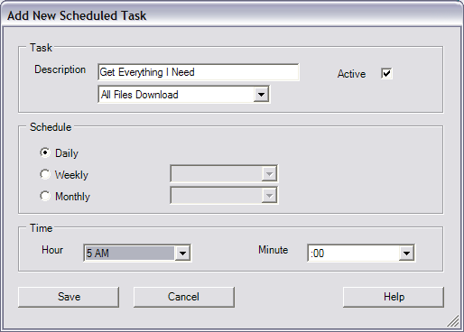 Add New Scheduled Task